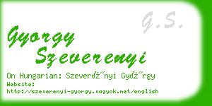 gyorgy szeverenyi business card